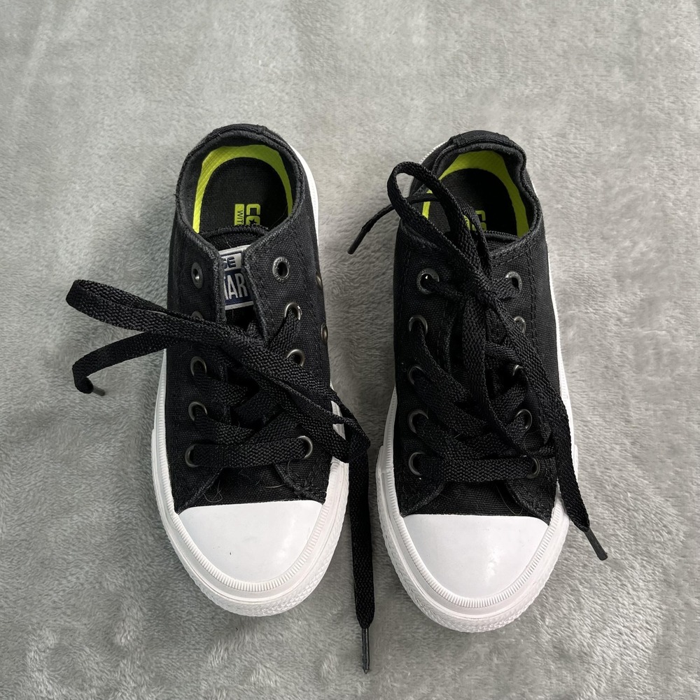 Converse Chuck Taylor All Star II Shoes Youth Size 13 Black Low Top Canvas